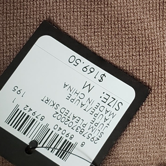 Club Monaco slim knit pleat hem pencil skirt M - Picture 6 of 6